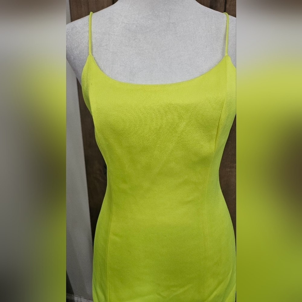 Alice + Olivia Neon Yellow Mini Dress - Picture 7 of 14